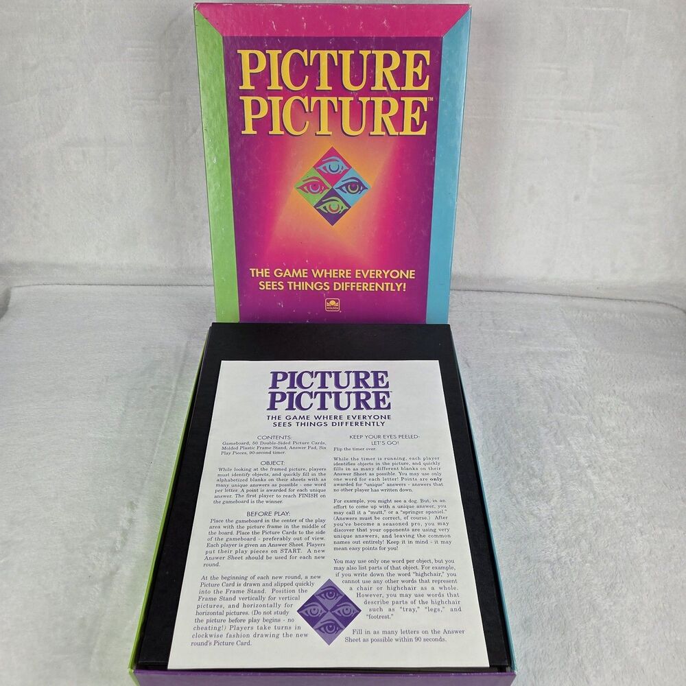 Vintage 1992 Picture Picture Board Game Golden Complete With Instructions - Picture 13 of 15